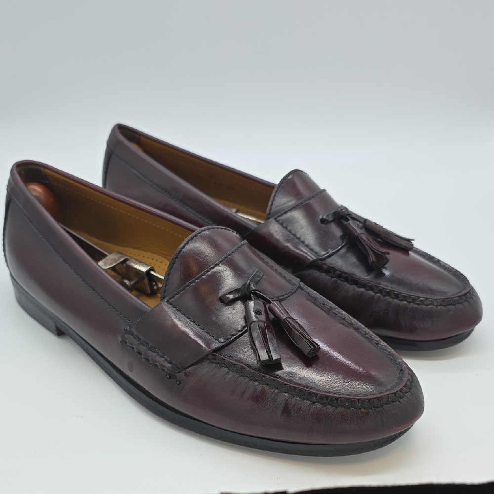 Cole Haan Men's Tassel Loafers in Burgundy Leather